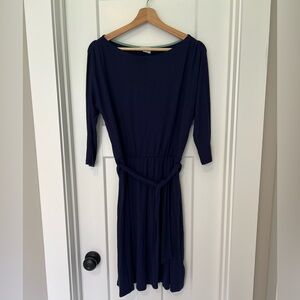 Boden: Navy Blue Soft Jersey Midi Dress: Size US 8 Regular